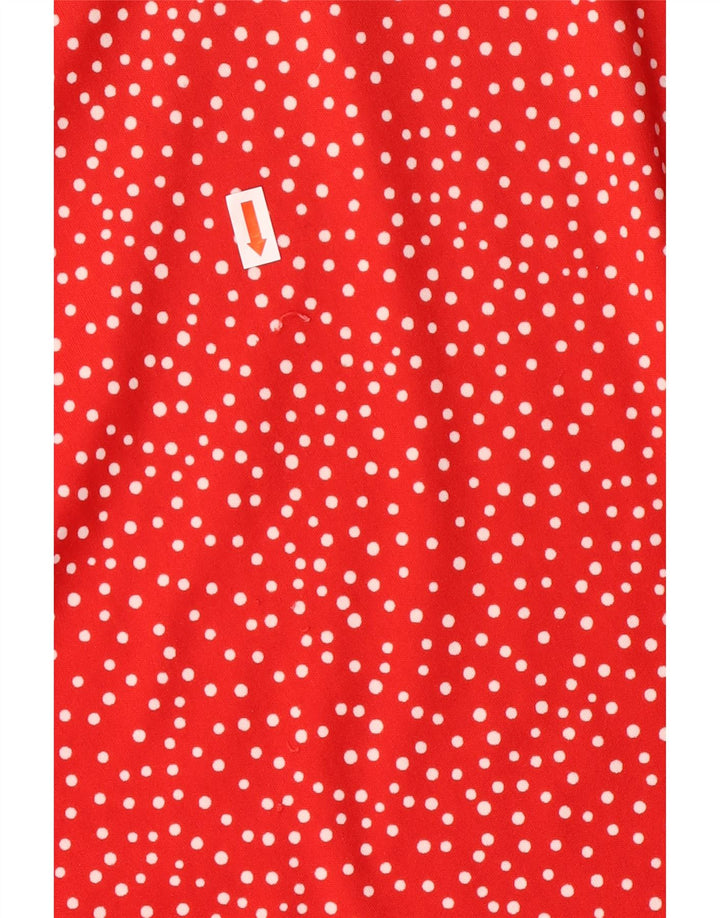 VINTAGE Womens Sundress IT 38 XS Red Spotted Polyester