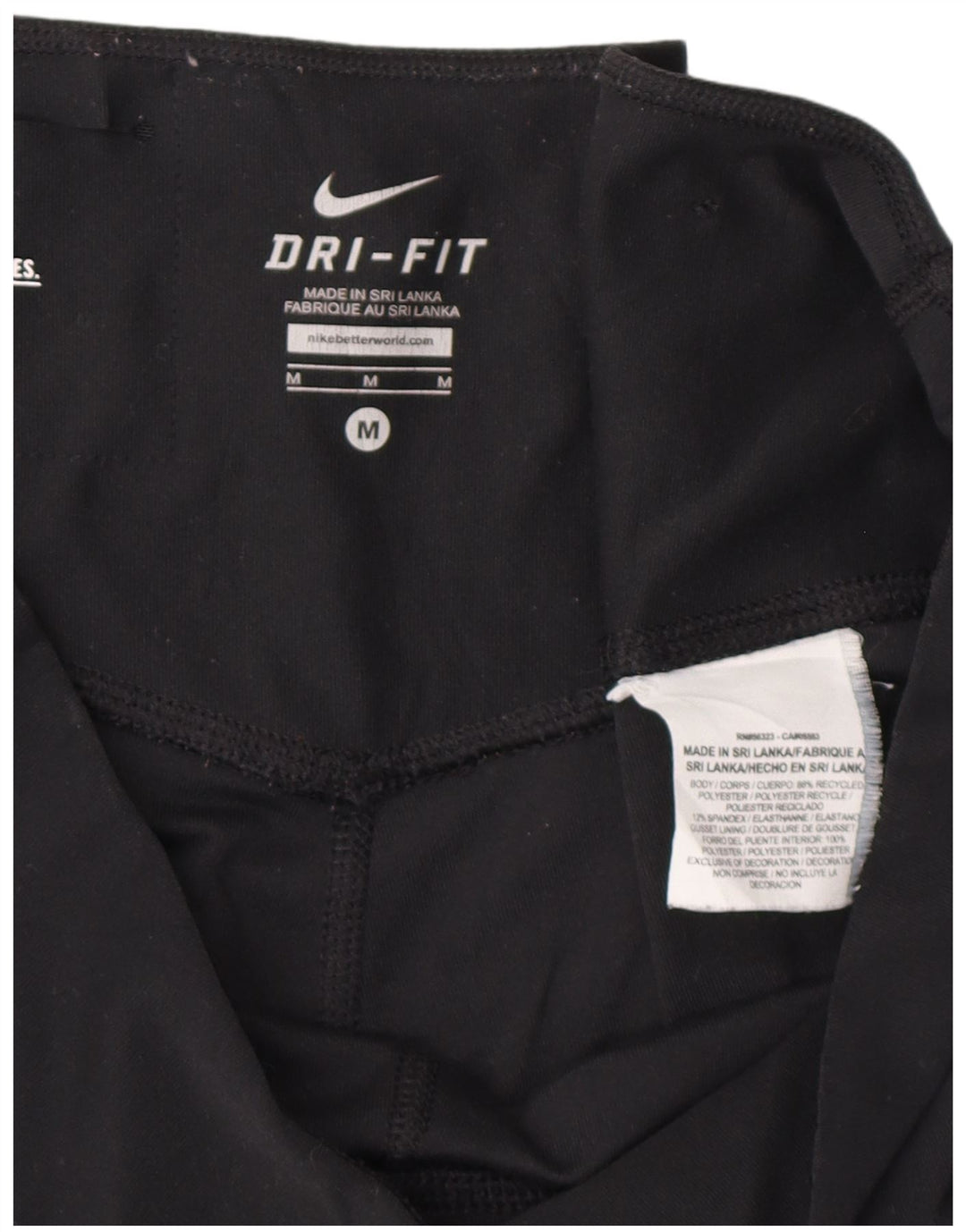 NIKE Legging Capri Dri Fit pour femme UK 14 Polyester noir moyen