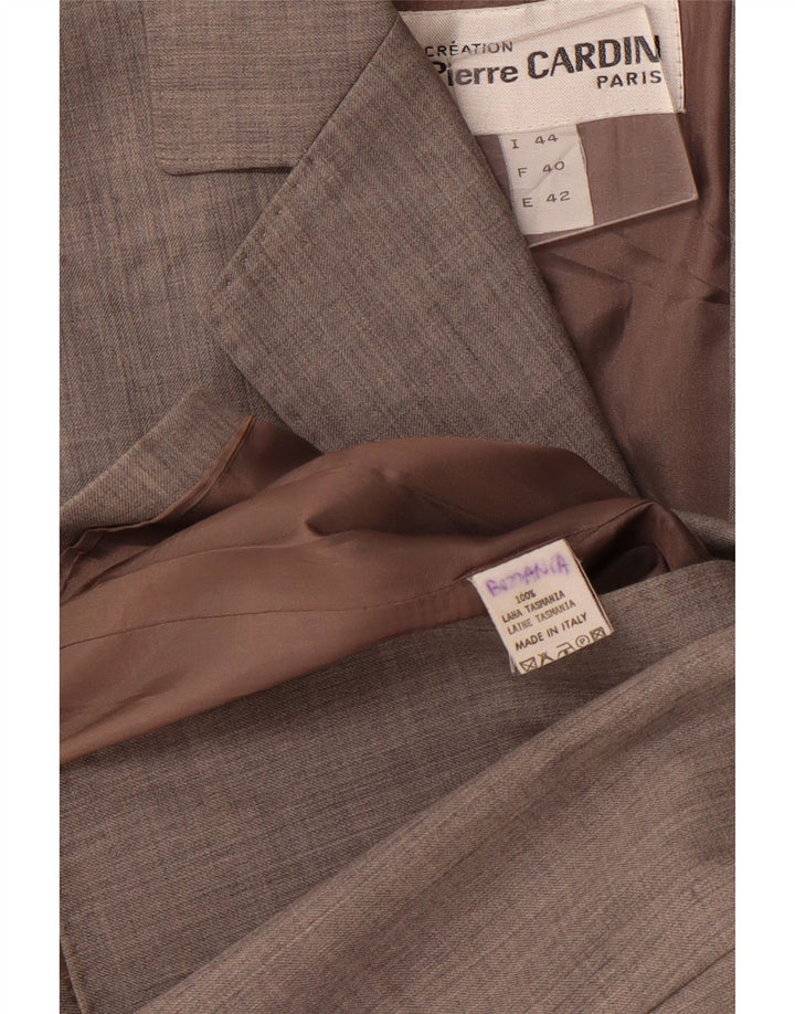PIERRE CARDIN Veste blazer 3 boutons pour femme EU 42 Gris moyen à fines rayures