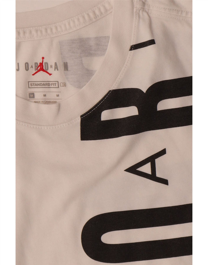 Jordan T-shirt graphique coupe standard pour homme en coton blanc moyen