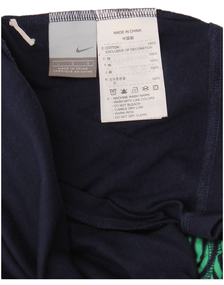 NIKE T-Shirt Homme Haut Large Bleu Marine Coton