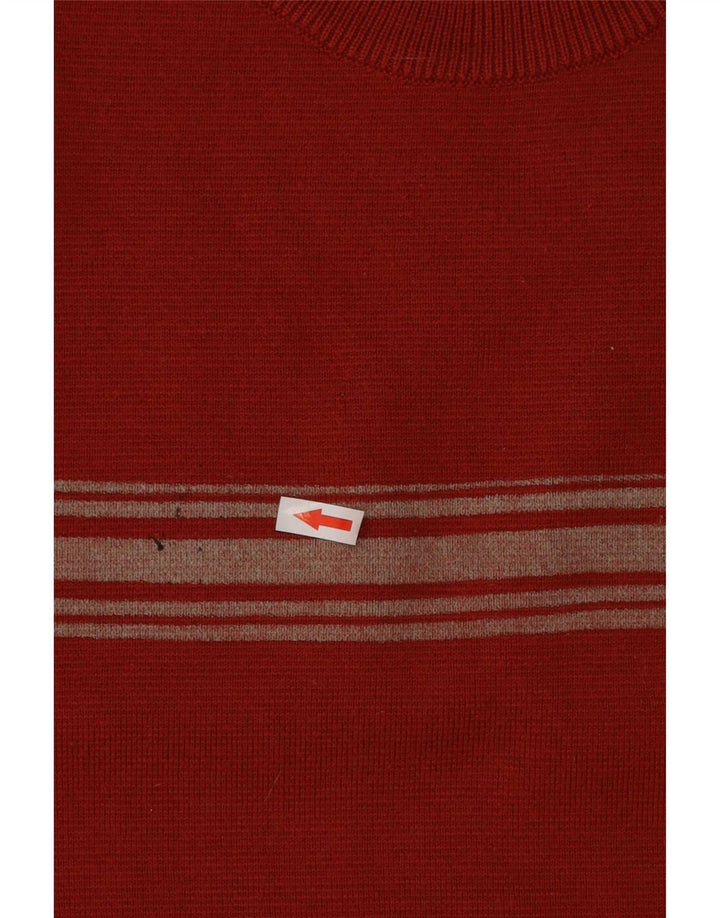 Fila Pull à col rond pour homme XL en laine color block rouge