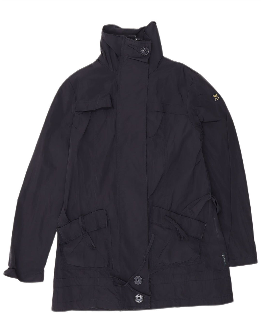 ARMANI JEANS Trench Femme US 6 Medium Bleu Marine Polyester