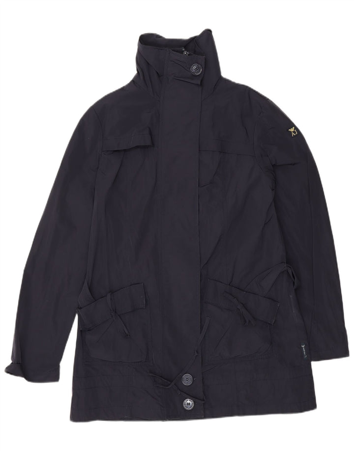 ARMANI JEANS Trench Femme US 6 Medium Bleu Marine Polyester
