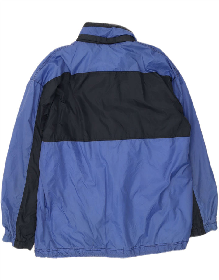 MARCEL CLAIR Mens Windbreaker Jacket XL Blue Colourblock Polyester Vintage Marcel Clair and Second-Hand Marcel Clair from Messina Hembry 