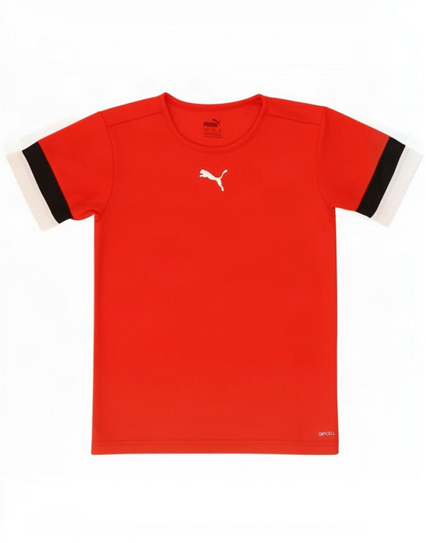 Puma T-Shirt Garçon 11-12 ans Rouge Colorblock Polyester