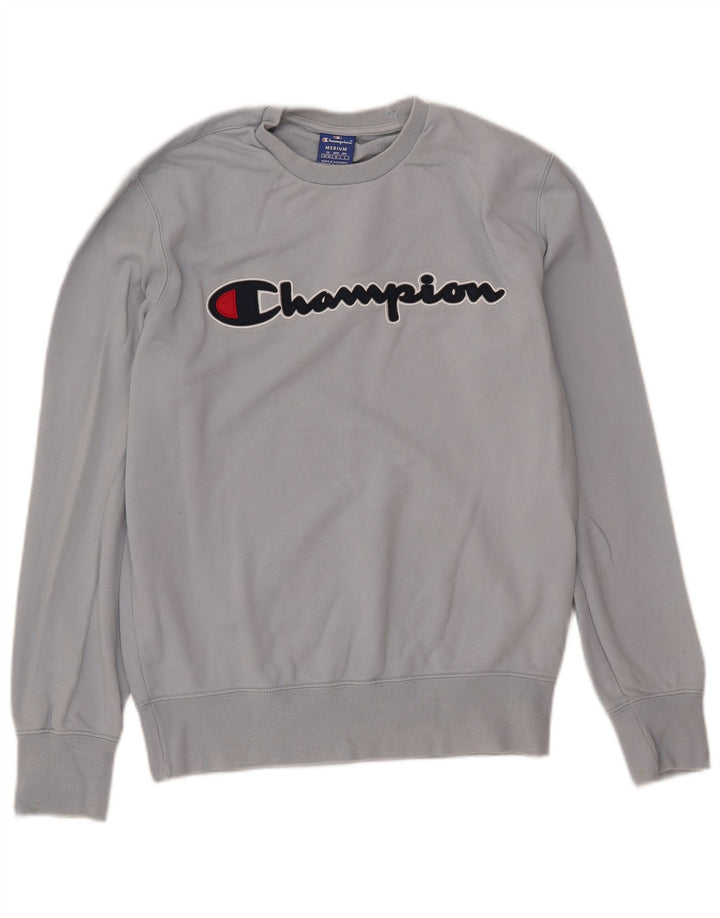 Champion Sweat-Shirt Graphique Homme Bleu Moyen Coton