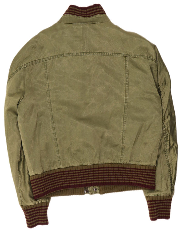 Iceberg Veste Bomber Graphique Homme UK 42 XL Coton Vert