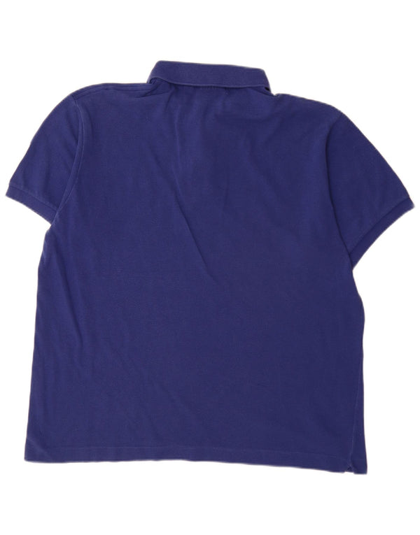 Lacoste Polo coupe classique pour homme Taille 6 XL Bleu Coton