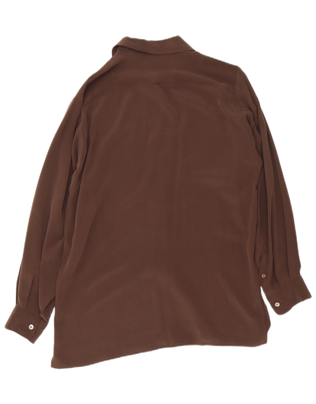 Max Mara Chemise Weekend Femme UK 16 Large Marron Soie