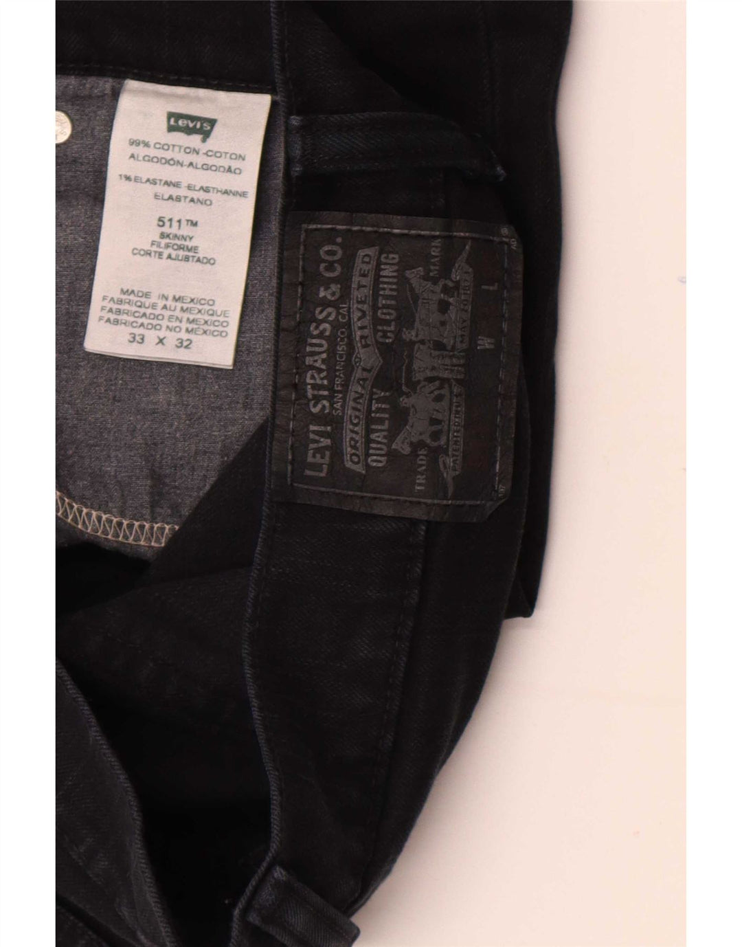 Levi's Jean 511 Skinny W33 L32 Homme Noir Coton