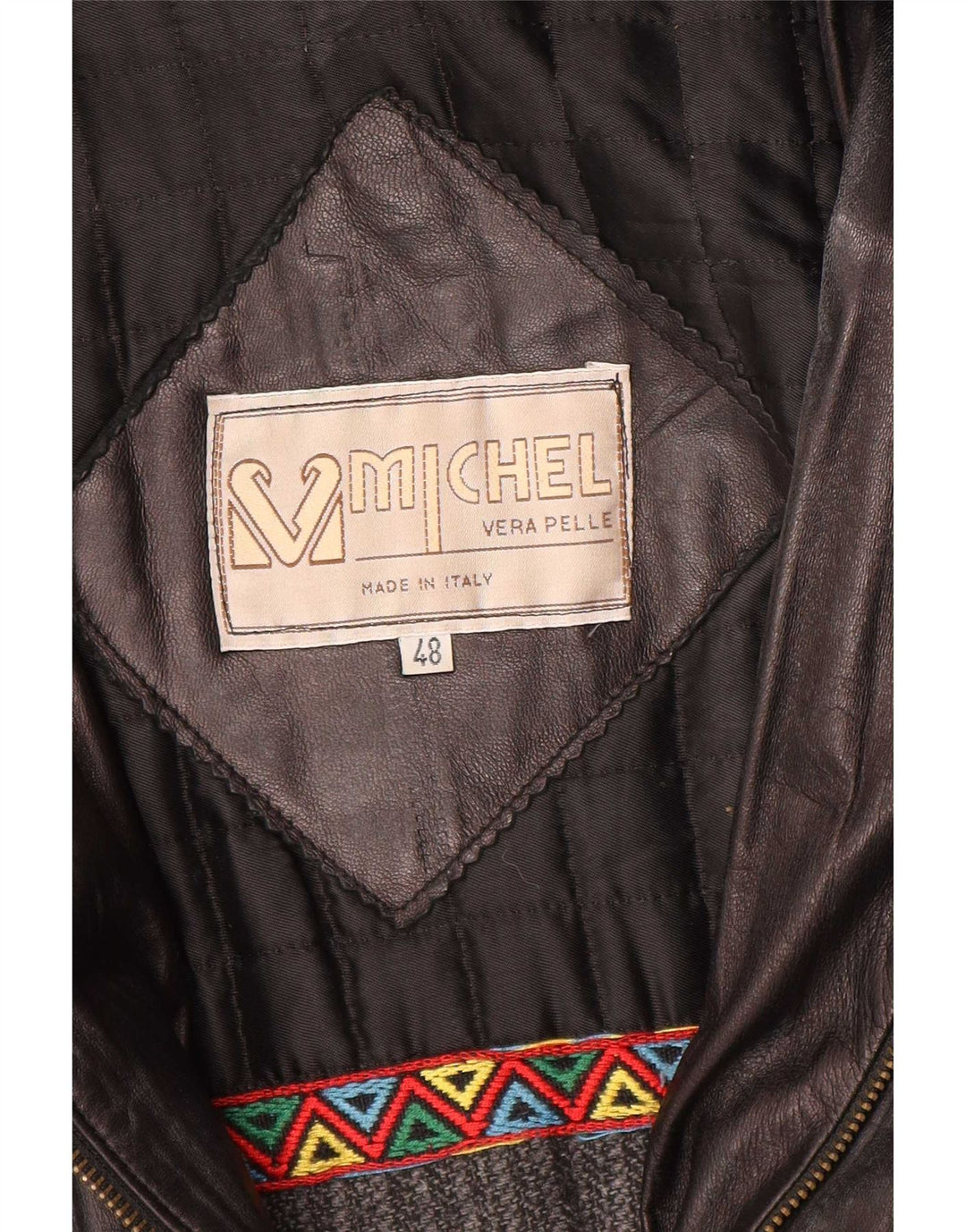 Michel Manteau En Cuir Homme IT 48 Moyen Noir