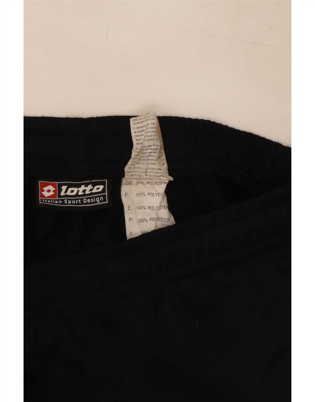 Lotto Pantalon De Survêtement Graphique Homme Noir Moyen Polyester Colorblock