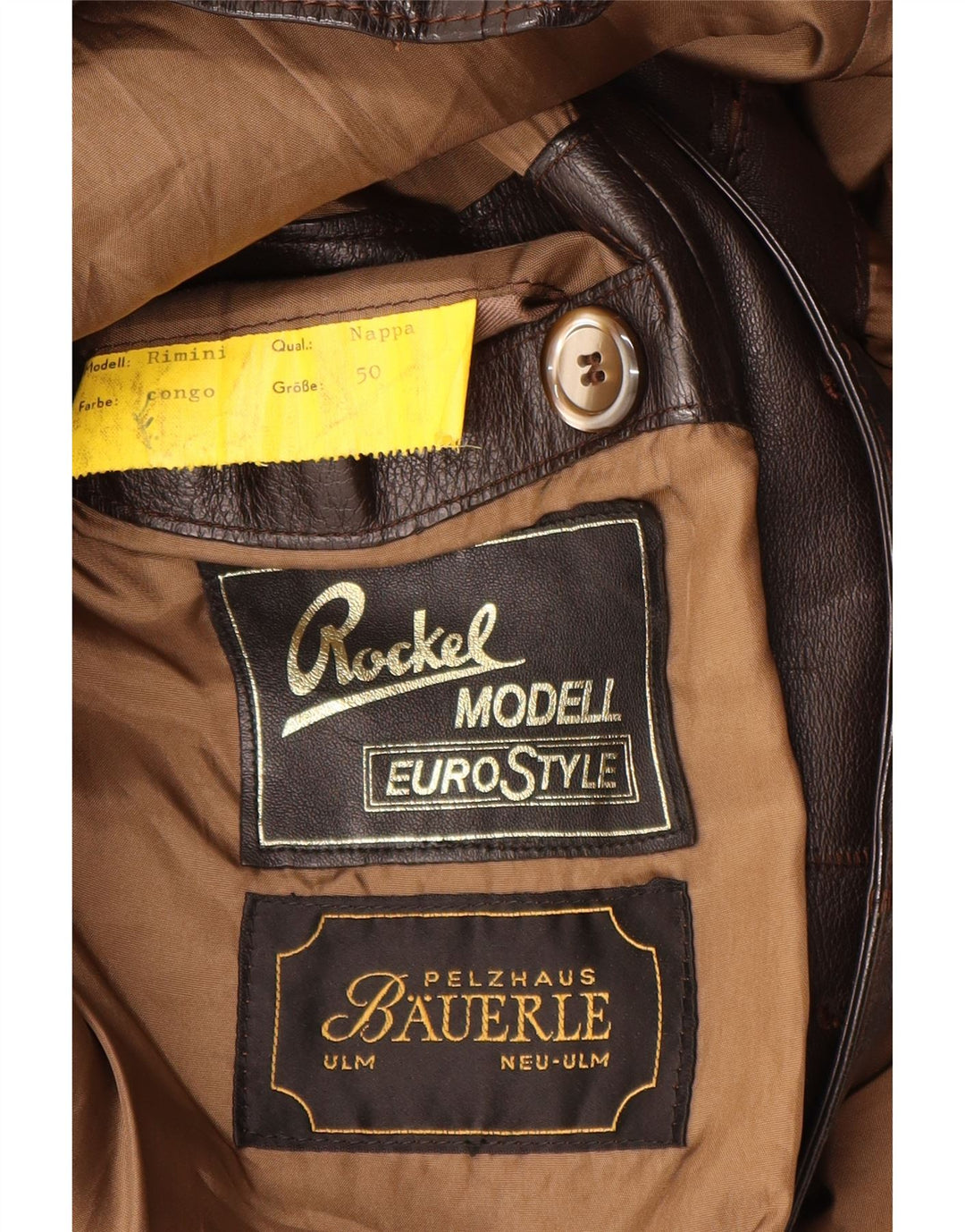 Veste en cuir femme vintage IT 50 XL Cuir Marron