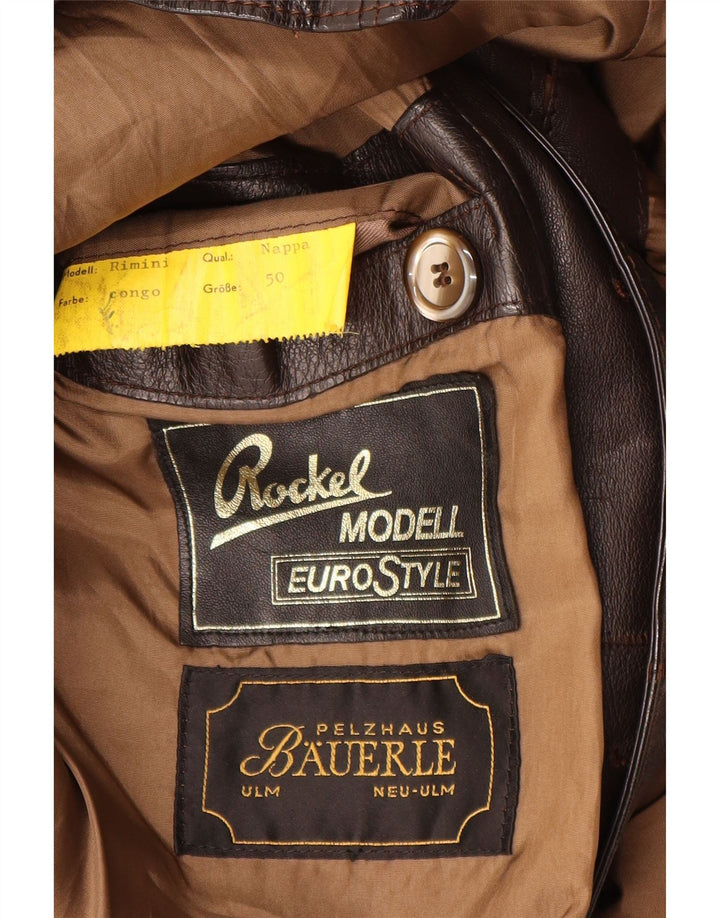 Veste en cuir femme vintage IT 50 XL Cuir Marron