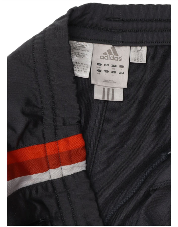 Adidas Pantalon de survêtement pour homme UK 38/40 Gris moyen Colourblock Polyester