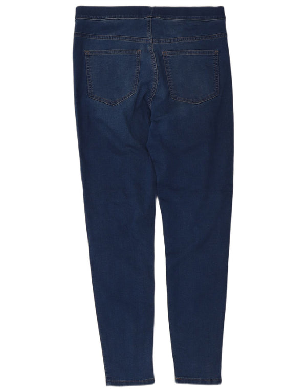 Marks & Spencer Jean Jegging Femme UK 12 Moyen W30 L27 Bleu Marine Coton
