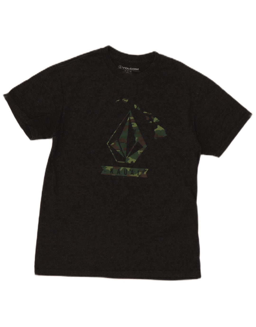 Volcom T-Shirt Graphique Homme Petit Gris Moucheté Coton