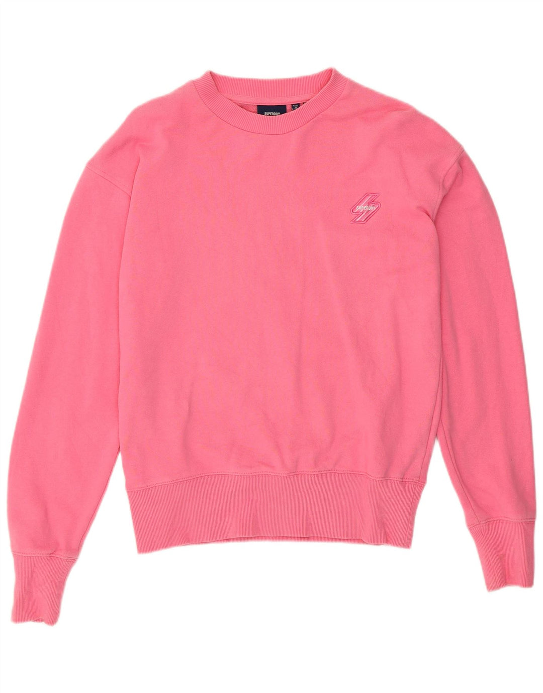 Superdry Sweat-shirt surdimensionné pour femme UK 8 Petit coton rose
