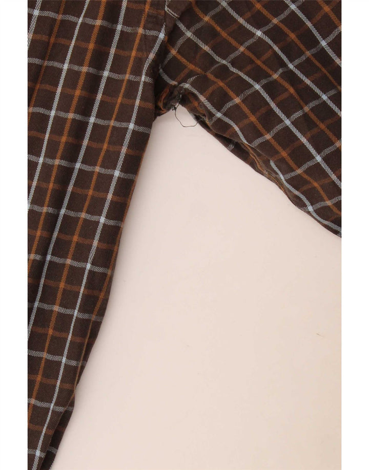 Barbour Chemise en flanelle pour hommes Grand coton à carreaux marron
