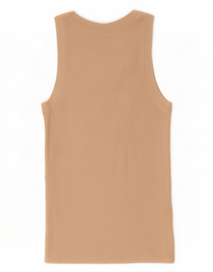Zara Femme Débardeur UK 8 Small Beige Viscose