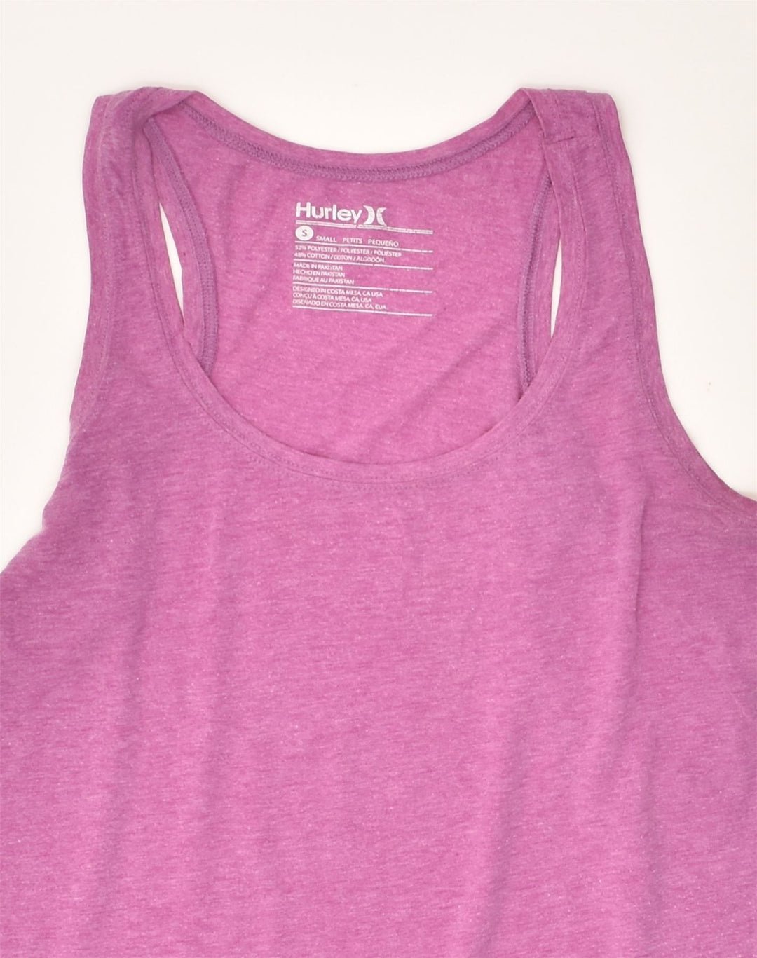 HURLEY Womens Vest Top UK 8 Small Purple Polyester Vintage Hurley and Second-Hand Hurley from Messina Hembry 