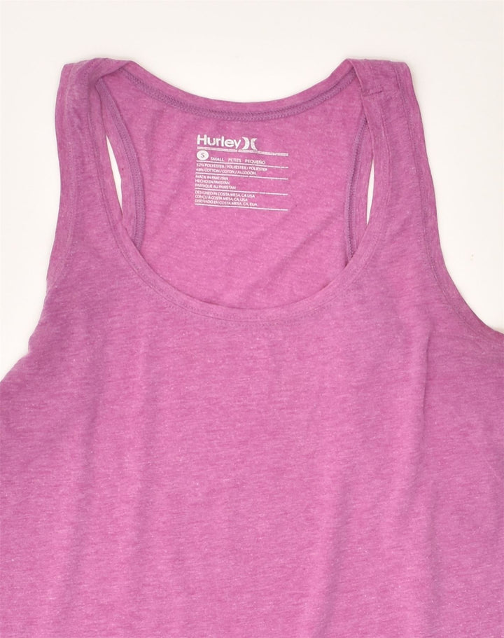 HURLEY Womens Vest Top UK 8 Small Purple Polyester Vintage Hurley and Second-Hand Hurley from Messina Hembry 