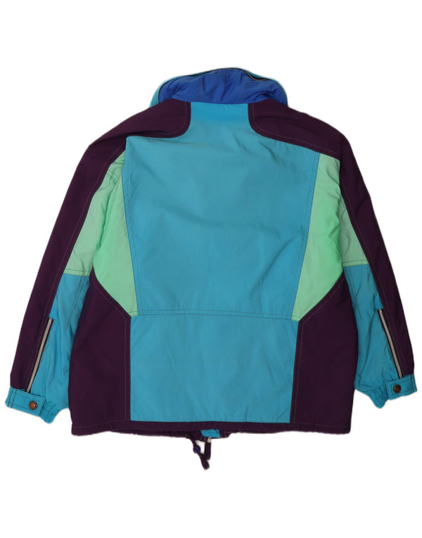 Colmar Veste de ski à capuche coupe ample pour homme IT 54 XL Bleu Colourblock