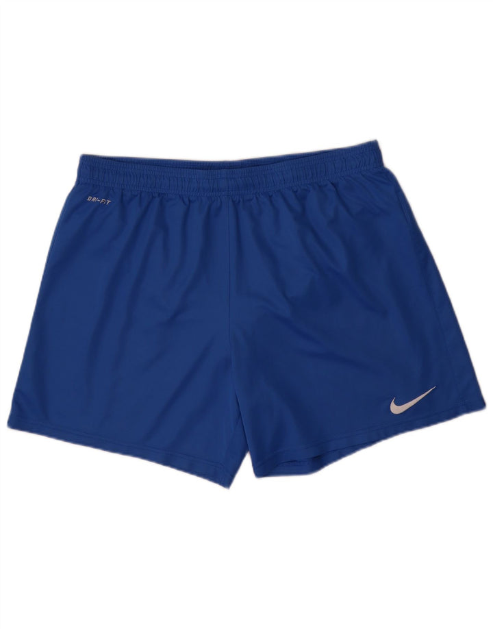 NIKE Short de sport Dri Fit pour homme XL Bleu Polyester