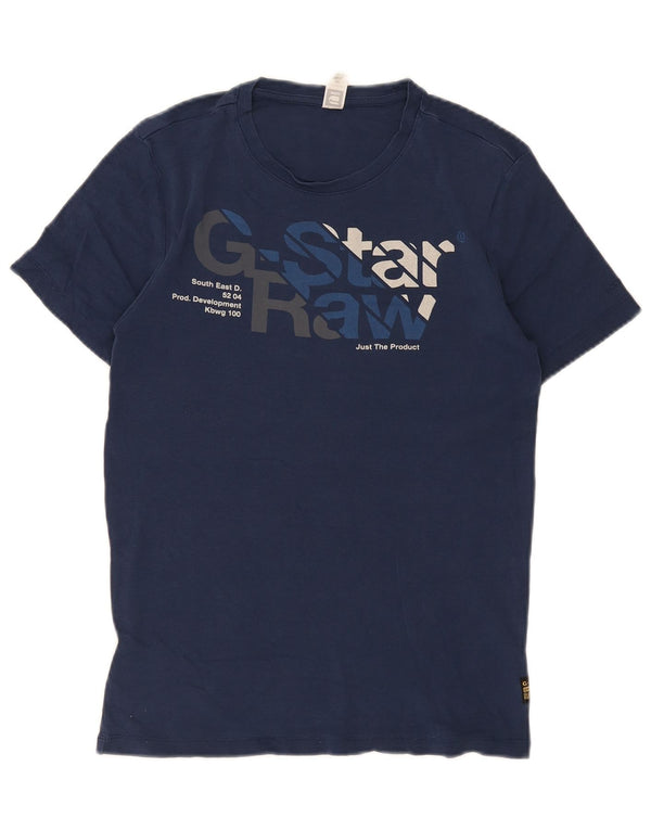 G-Star Homme Graphic T-Shirt Top XS Bleu Marine Coton