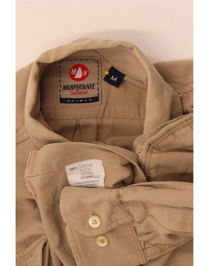 Murphy & Nye Chemise Homme Coton Beige Moyen