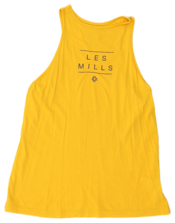 Reebok Débardeur Les Mills Graphic pour femme UK 8/10 Small Jaune