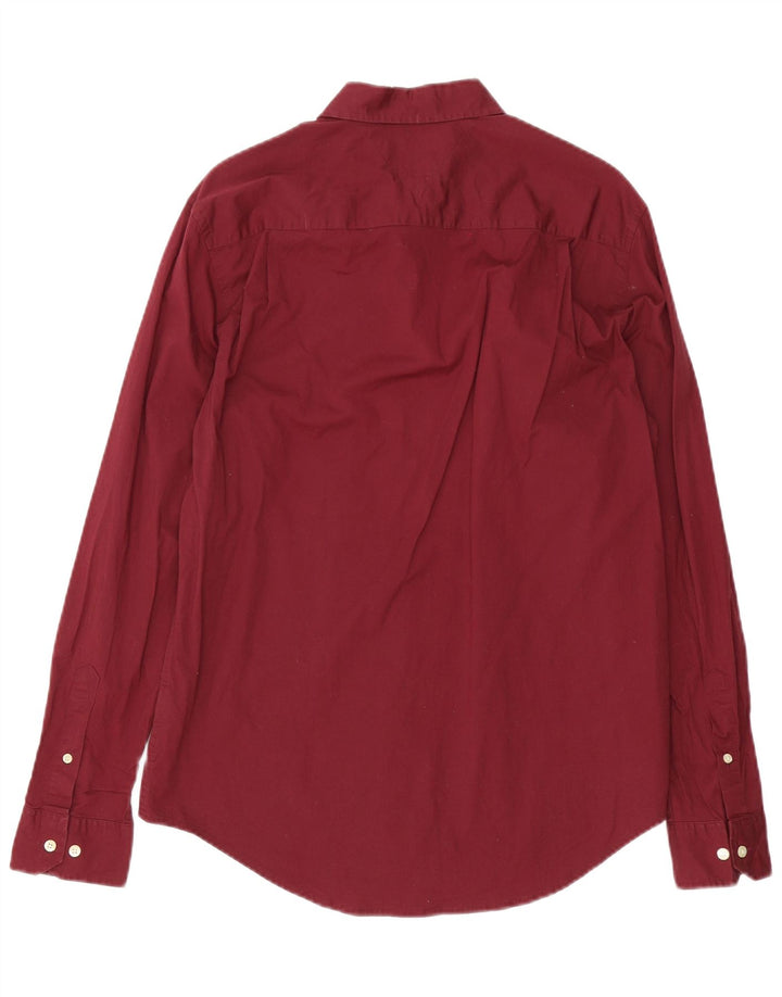 Tommy Hilfiger Chemise sur mesure pour homme en coton bordeaux moyen