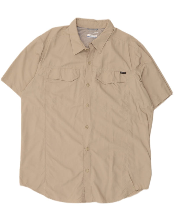 Columbia Chemise à Manches Courtes Omni-Shade Homme XL Beige Nylon