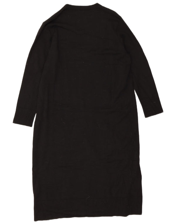 Zara Robe pull à manches longues pour femme UK 18 XL Noir Viscose