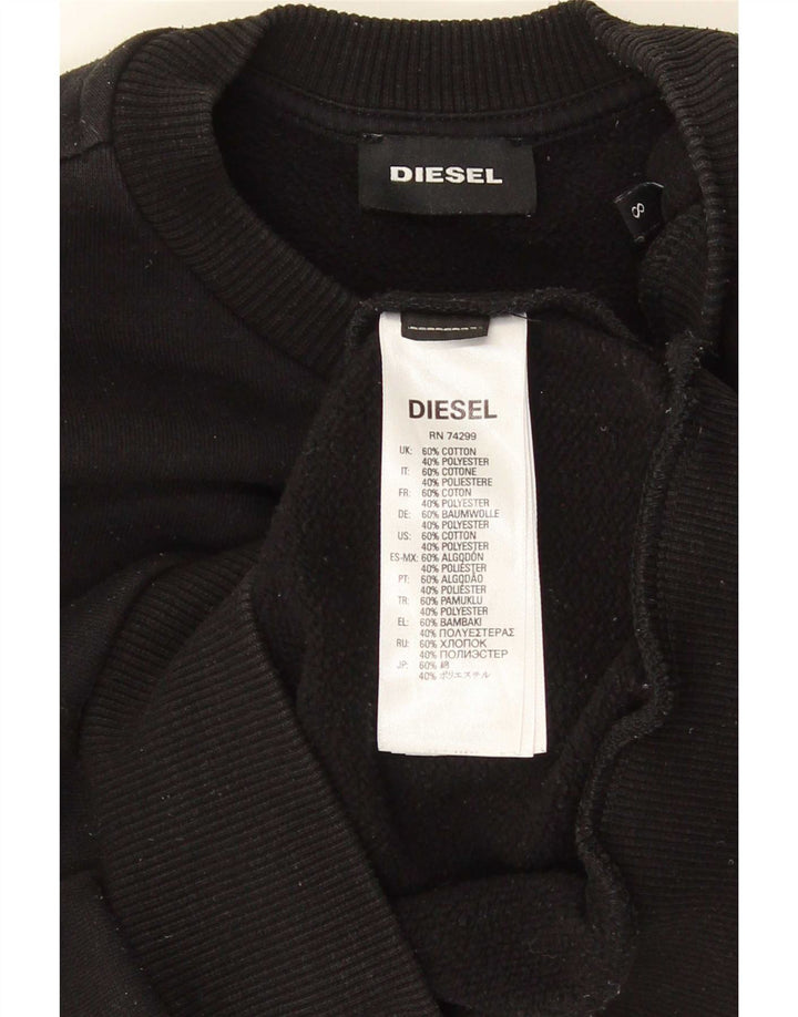 Diesel Sweat-shirt graphique pour garçon 7-8 ans Noir Coton