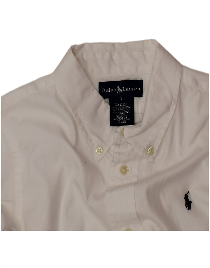Chemise Ralph Lauren Garçon 6-7 ans Coton Blanc