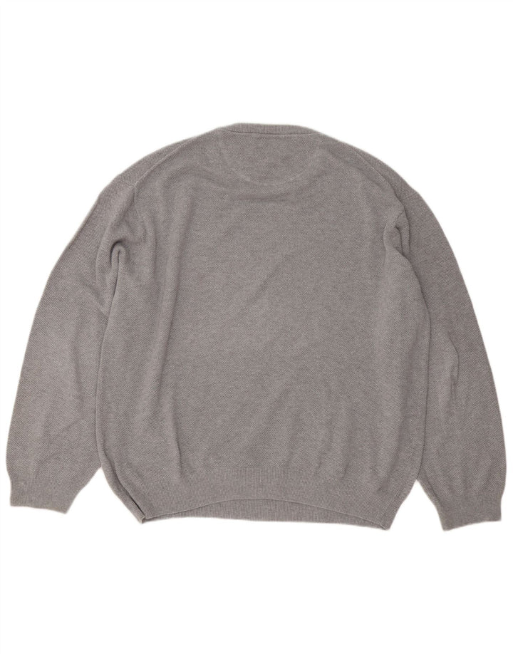 Gant Pull à col rond pour homme 3XL Gris Coton