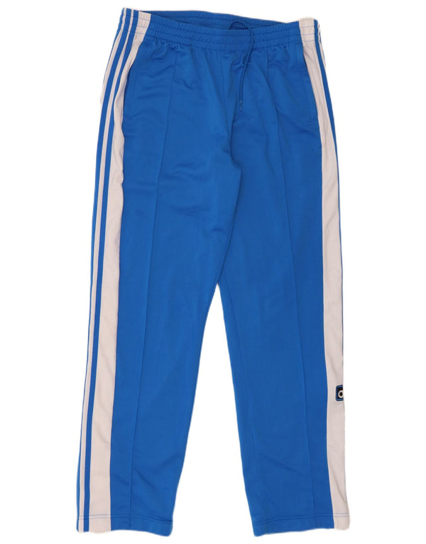 Adidas Pantalon de survêtement pour femme UK 16/18 Large Bleu Colorblock Polyester