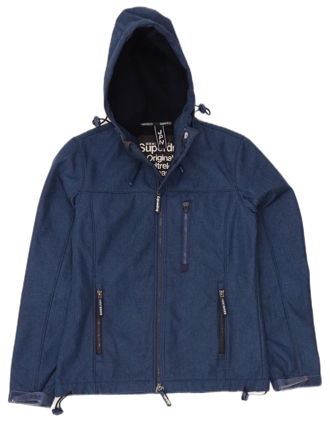 SUPERDRY Veste coupe-vent à capuche pour homme UK 36 Small Bleu