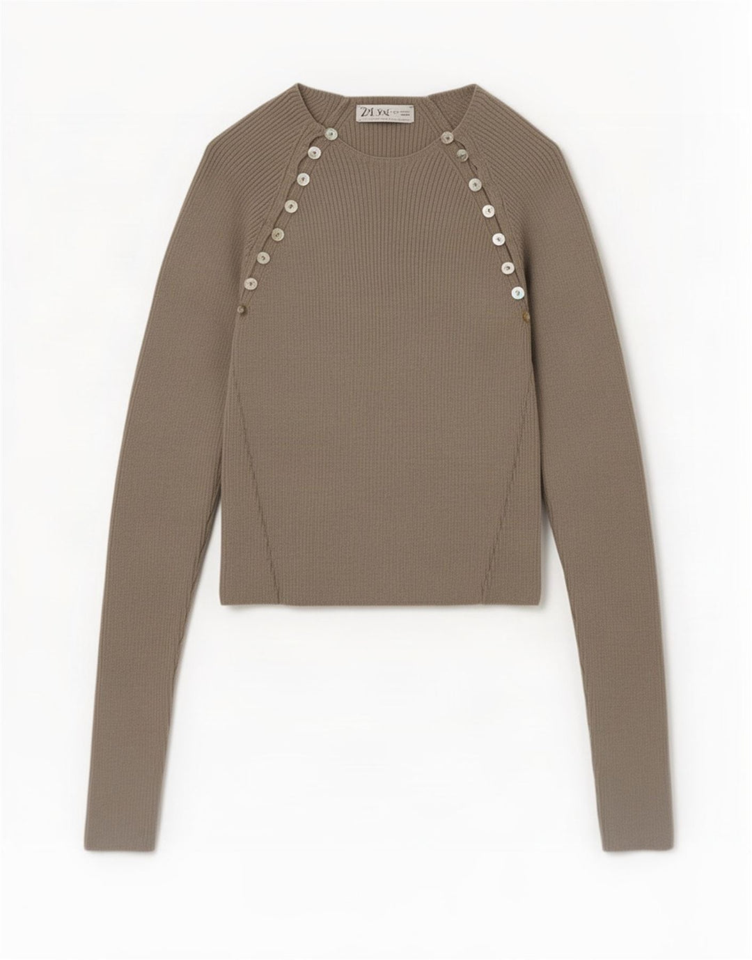 Zara Womens Crop Blouse Top UK 12 Gris Moyen Viscose