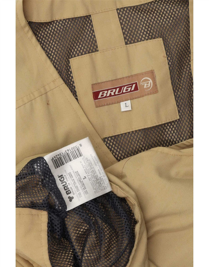 Brugi Gilet utilitaire pour homme UK 40 Large Kaki Polyester