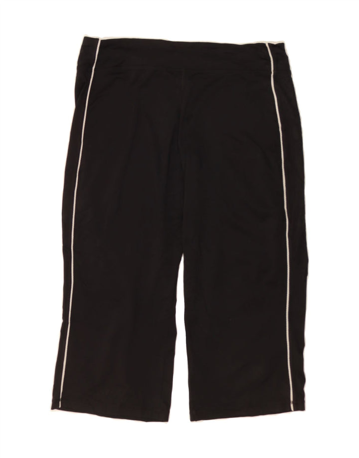 ADIDAS Womens Bermuda Sport Shorts UK 14 Large Black Polyester Vintage Adidas and Second-Hand Adidas from Messina Hembry 