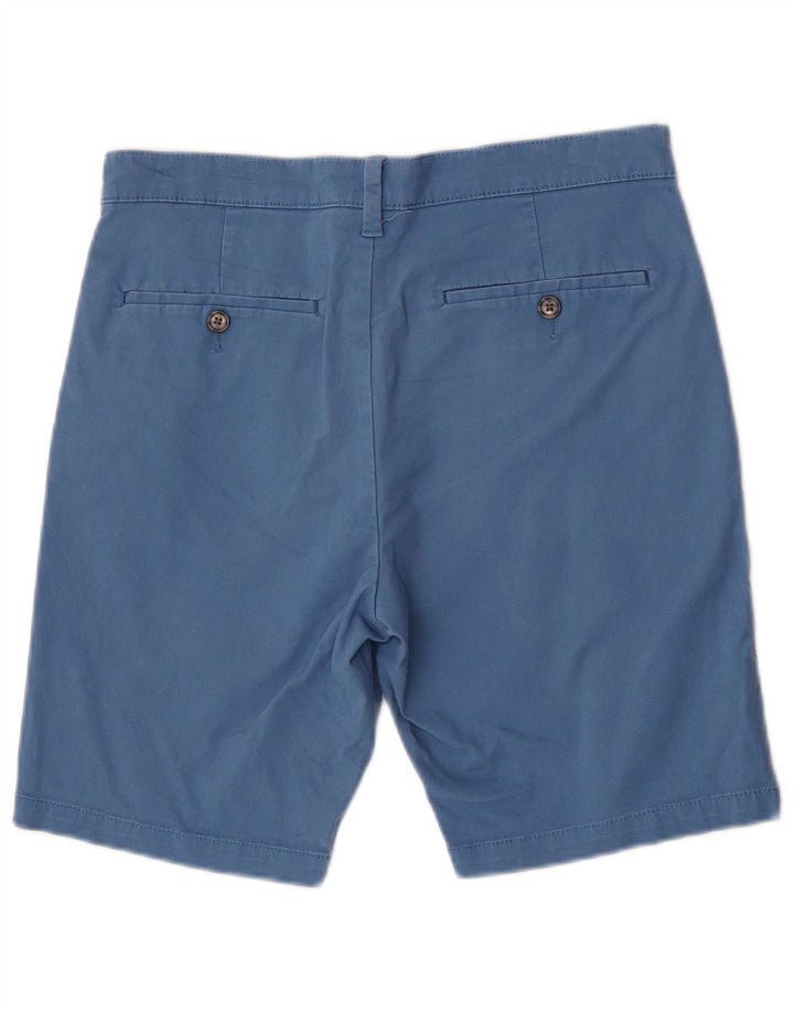Marks & Spencer Short Chino Homme W30 Bleu Moyen Coton