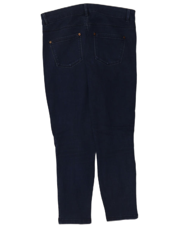 Oasis Jeans Capri Femme UK 12 Medium W28 L22 Bleu Marine Coton
