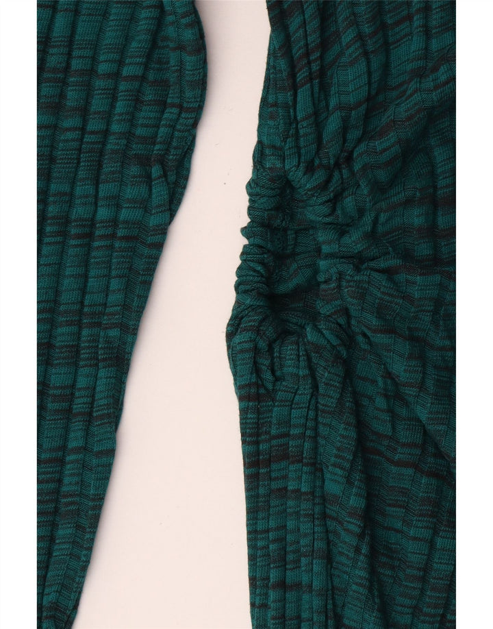 Zara Robe pull pour femme UK 12 Rayé vert moyen