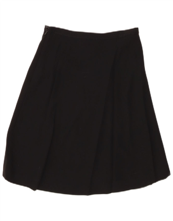 EMPORIO ARMANI Jupe trapèze taille haute pour femme IT 40 Small W24 Laine noire