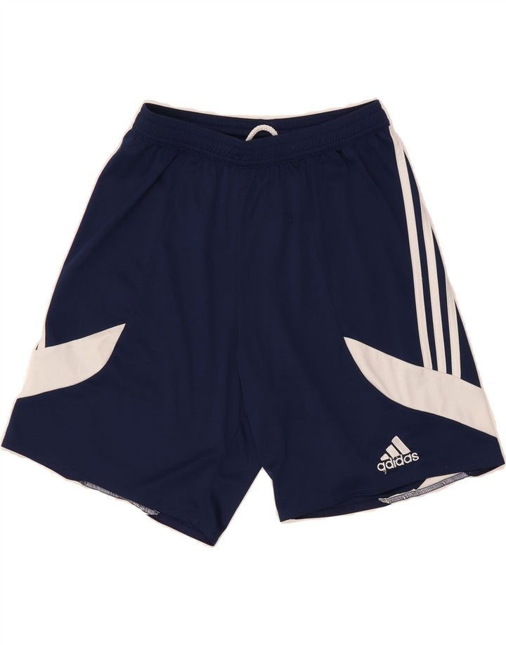 ADIDAS Mens Climalite Sport Shorts Small  Navy Blue Colourblock Polyester Vintage Adidas and Second-Hand Adidas from Messina Hembry 