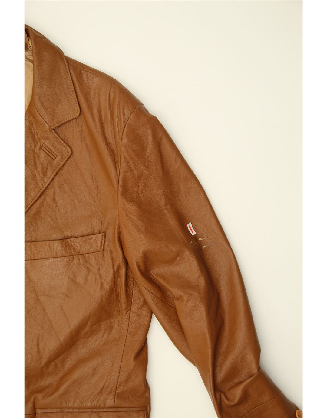 VINCENT Mens Leather Jacket IT 54 2XL Brown Leather Vintage Vincent and Second-Hand Vincent from Messina Hembry 