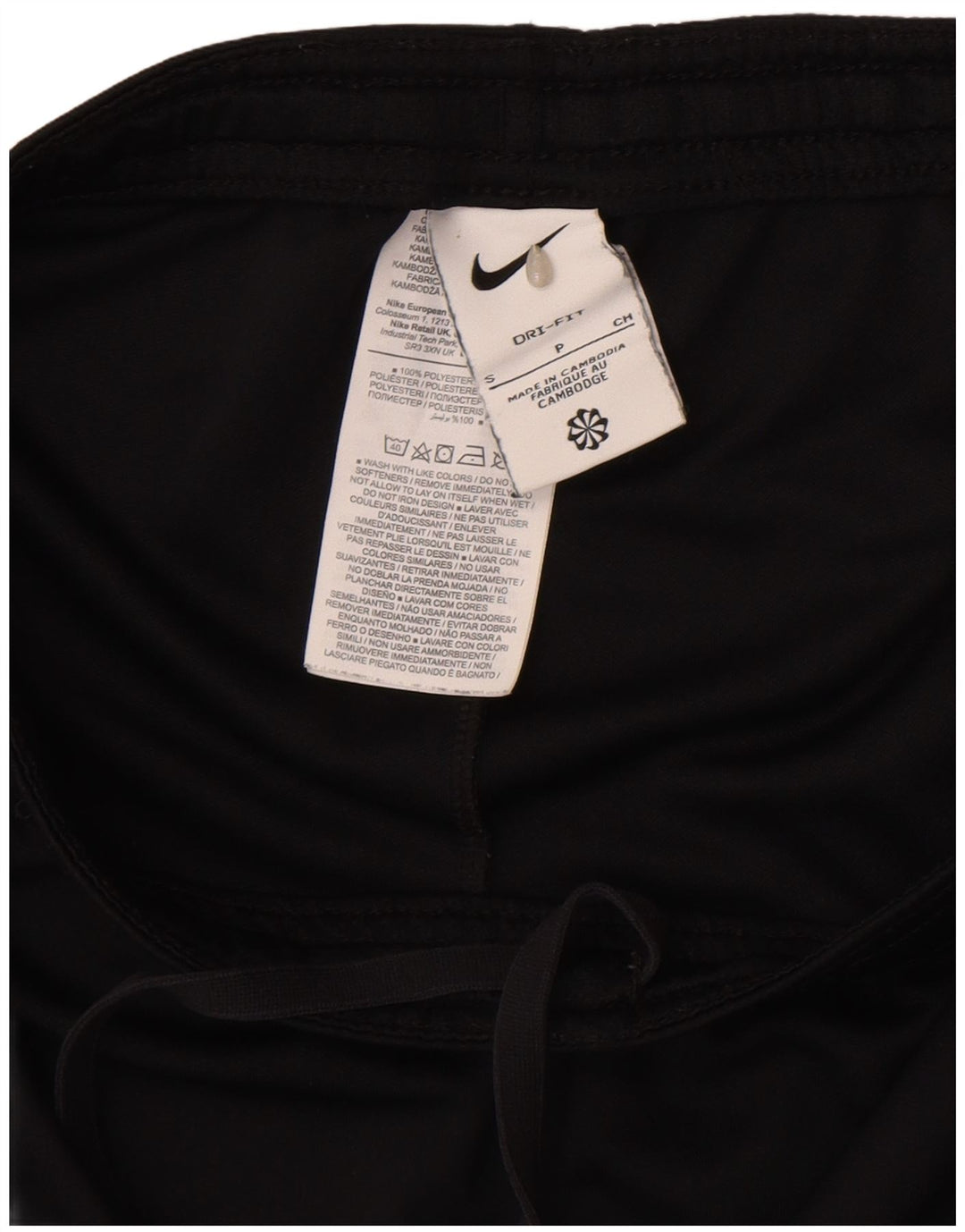 Nike Short de sport coupe classique pour homme, petit, noir, color block, polyester